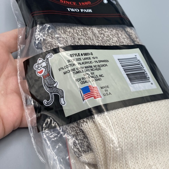 Original Sock Monkey Elephant Kit By Nelson Rockford Red Heel Work Socks Large - Picture 4 of 6